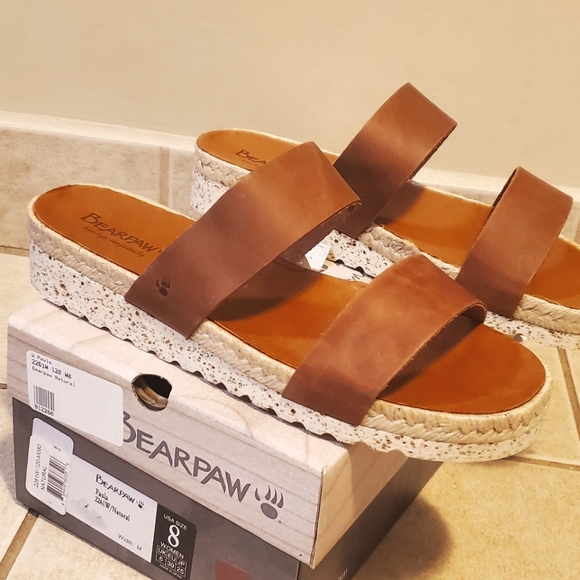 Bearpaw genuine leather sandals 8 NEW - Picture 3 of 11